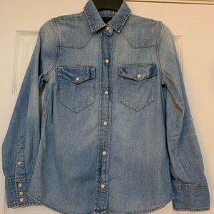 J. Crew western chambray shirt size 0